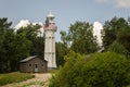 A small lighthouse in Mersrags, Latvia Royalty Free Stock Photo