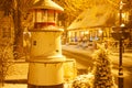 A small lighthouse standing in the city of Ustka Royalty Free Stock Photo