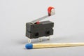 Small limit switch for mechanical movement limiting Royalty Free Stock Photo