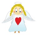 Small little angel, vector Royalty Free Stock Photo