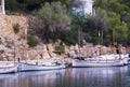 Small llauts (boats) in Cala Figuera Royalty Free Stock Photo