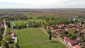 Small local amateur football pitch located at town suburbs