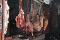 A small local butcher shop near Marekesh, Morocco.