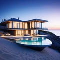 Small luxury modern beach Beach Modern Villa by the sea