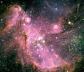 Small Magellanic Cloud star forming region in southern sky. Royalty Free Stock Photo