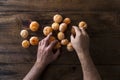 Small Mandarins peeled Royalty Free Stock Photo