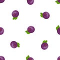 Small mangosteen pattern seamless vector Royalty Free Stock Photo