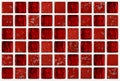 Small marble square tiles with red color effects