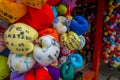 Small market with a colorful balls located in the center of Gion street of Kyoto, Japan