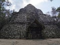 Small Mayan pyramid made of stone Royalty Free Stock Photo