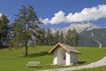 Small meadow chapel near Wildermieming Royalty Free Stock Photo