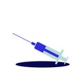 small medical syringe with a thin needle Royalty Free Stock Photo