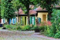 Small medieval houses, surroundings Johanniskloster in German Stralsund