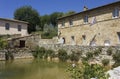 the small medieval town of Bagno Vignoni in Italy