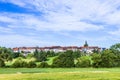 Small medieval town Walsdorf with front of barns Royalty Free Stock Photo