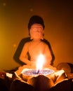 Meditating statue of Buddha | Fire