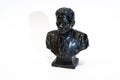 A small metal antique bust of the Soviet writer Maxim Gorky Royalty Free Stock Photo