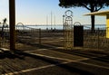 Small metal gates infront of the beach