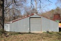 Small Metal Industrial Building Located in Rural Area Royalty Free Stock Photo