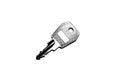 Old silver / black key isolated on white background Royalty Free Stock Photo