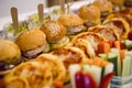 small mini burgers on the children's table