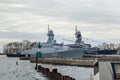 BALTIYSK, RUSSIA - NOVEMBER 04, 2018: Small missile russian corvettes of the Buyan-class Project 21630 in Baltiysk. Royalty Free Stock Photo