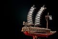 A of famous ancient Korean ironclad war ship. Korean turtle ship Royalty Free Stock Photo