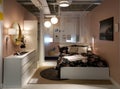 Small modern bedroom design at IKEA