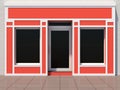 Small orange shopfront facade