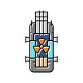 small modular nuclear reactor future technology color icon vector illustration Royalty Free Stock Photo
