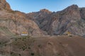 Small monastery under the mountains in Ladakh, India