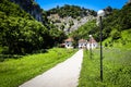 Small monastery Vratna in Serbia under the big stone