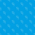 Small monkey pattern vector seamless blue Royalty Free Stock Photo
