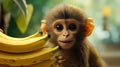 small monkey with a playful look represents your incredible tricks