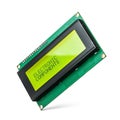 Small monochrome character LCD display isolated on white. Electronic Components text