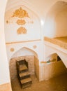 Small mosque discovered in abandoned mud brick city Kharanaq near the ancient city Yazd in Iran Royalty Free Stock Photo