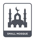 small mosque icon in trendy design style. small mosque icon isolated on white background. small mosque vector icon simple and