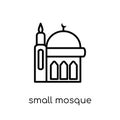 Small Mosque icon. Trendy modern flat linear vector Small Mosque