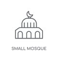 Small Mosque linear icon. Modern outline Small Mosque logo conce