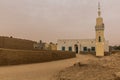 Small mosque in a Nubian village on a sandy island in the river Nile near Abri, Sud Royalty Free Stock Photo