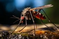 Small Mosquito macro insect. Generate Ai Royalty Free Stock Photo