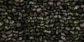 Small mossy stones surface. Cobble bowlders backdrop. Greenery boulder wall textures. Green cobblestones fence background Royalty Free Stock Photo