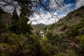 Small mountain bridge over a creek from the Peneda Geres National Park, north of Portugal Royalty Free Stock Photo