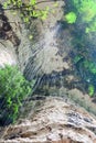 Small mountain creek with waterfall at the Abkhazian forest, Kodori gorge Royalty Free Stock Photo