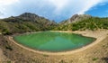 A small mountain lake Panagia. Crimea. Zelenogorye Royalty Free Stock Photo