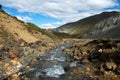 Small mountain river in Landmannalaugar, Iceland