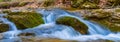 Small mountain river rushing through the canyon Royalty Free Stock Photo