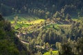 Small mountain road in Bromo active volcano area in a morning, east Java island in Indonesia Royalty Free Stock Photo