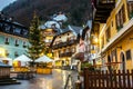 Small Mountain Village on a Rainy Night Royalty Free Stock Photo