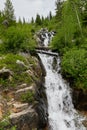 Small mountain waterfall along East Fork Road in the Sawtooth National Frest, Idaho Royalty Free Stock Photo